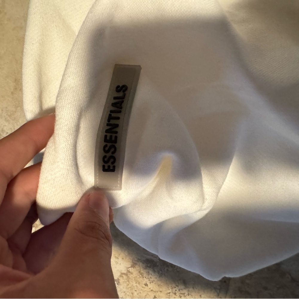 Essentials White Hoodie